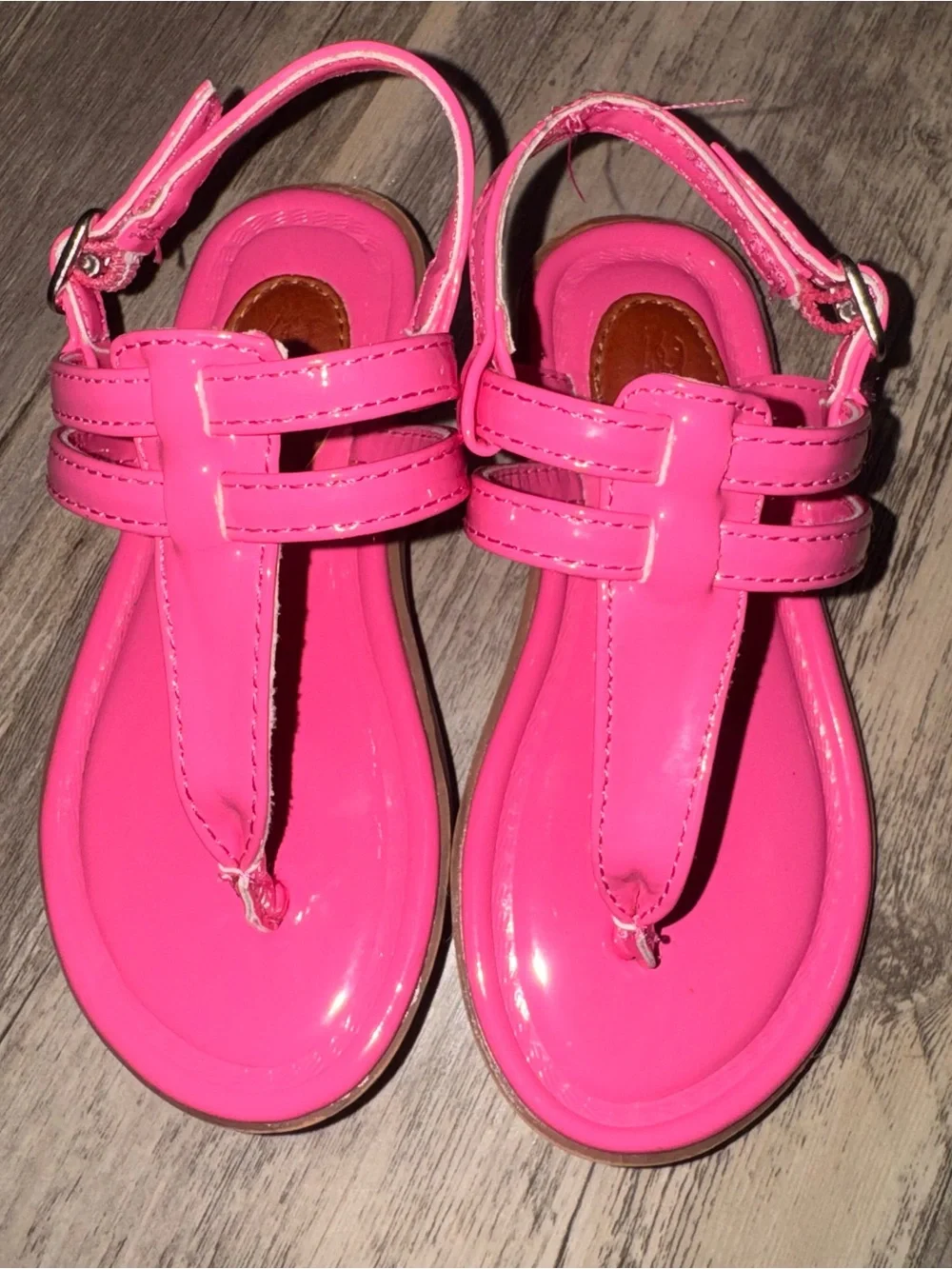 Polo by Ralph Lauren Girls Hot Pink T-Strap Sandals